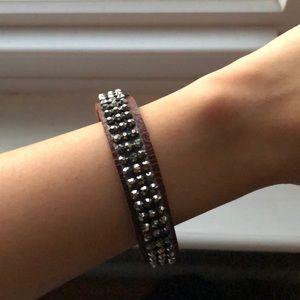 NOMA Leather & Crystal Bracelet